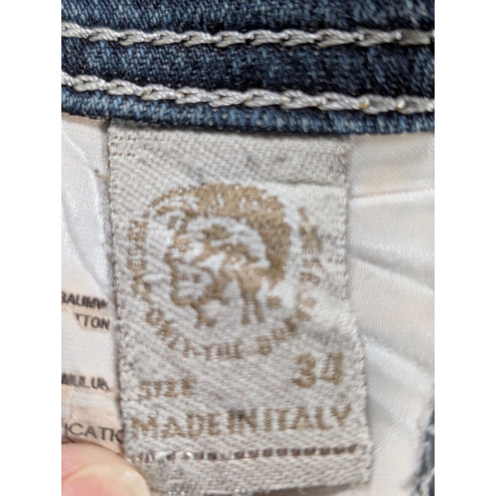 Diesel Zathan Bootcut Jeans Men’s 34x32 Blue Denim Distressed Ripped - Picture 10 of 14